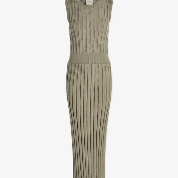 NWT Varley Florian Knit Dress in Seagrass - Picture 5 of 5